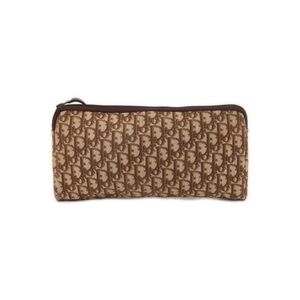 Vintage Christian Dior Trotter Monogram Zip Pouch / Clutch
